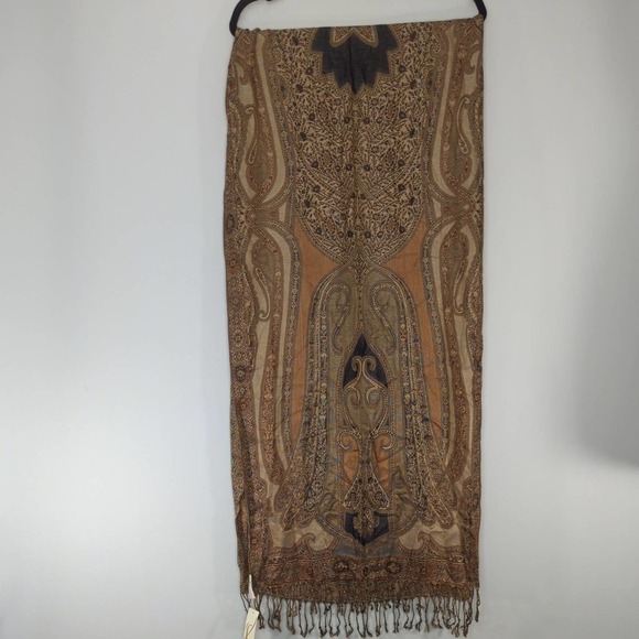 Collection Eighteen Abstract Prints Fringe Scarf NWT - Picture 1 of 6